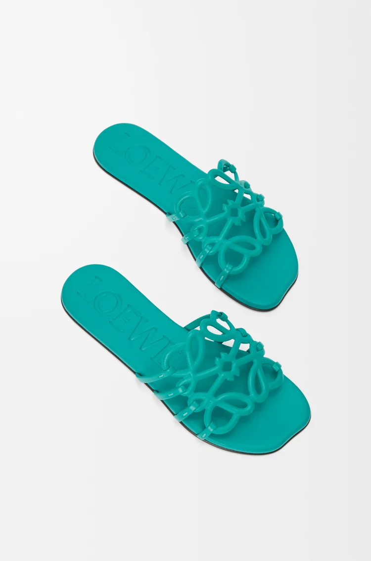 Petal Anagram slide in soft calfskin