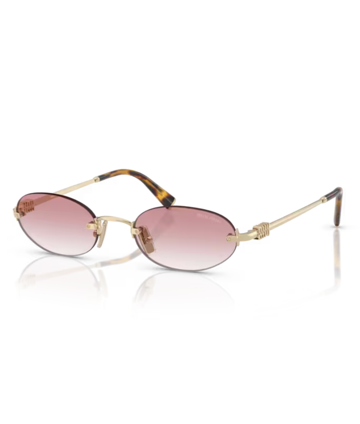 Pale gold-Clear gradient pink