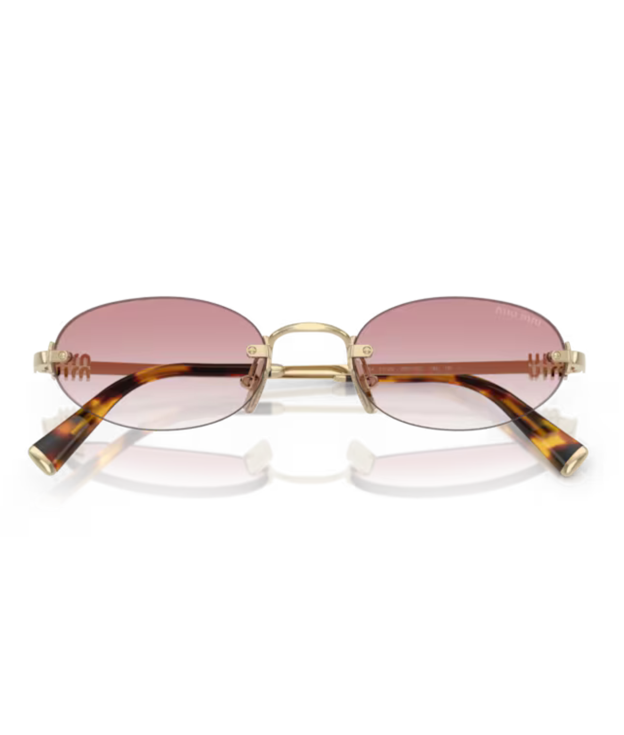 Pale gold-Clear gradient pink