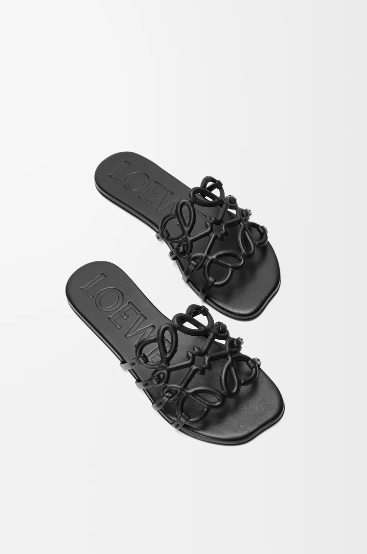 Petal Anagram slide in soft calfskin
