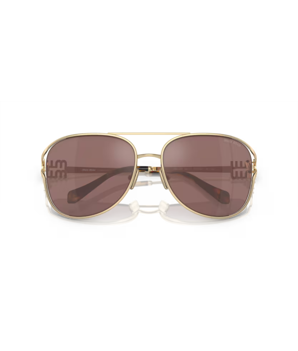 Pale Gold-Brown Mirror Silver Internal Violet