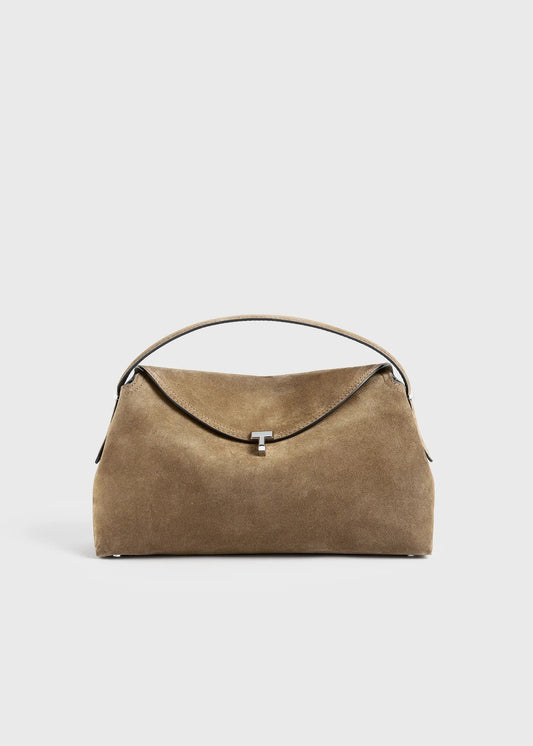 Tabaco con asa superior de ante con cierre en T