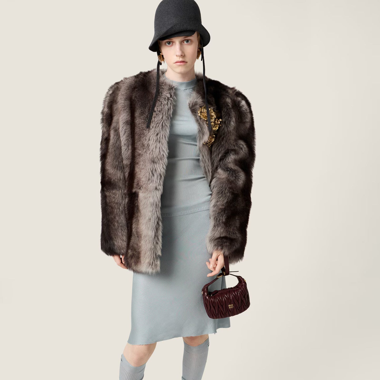 Cartera de piel de napa Matelassé