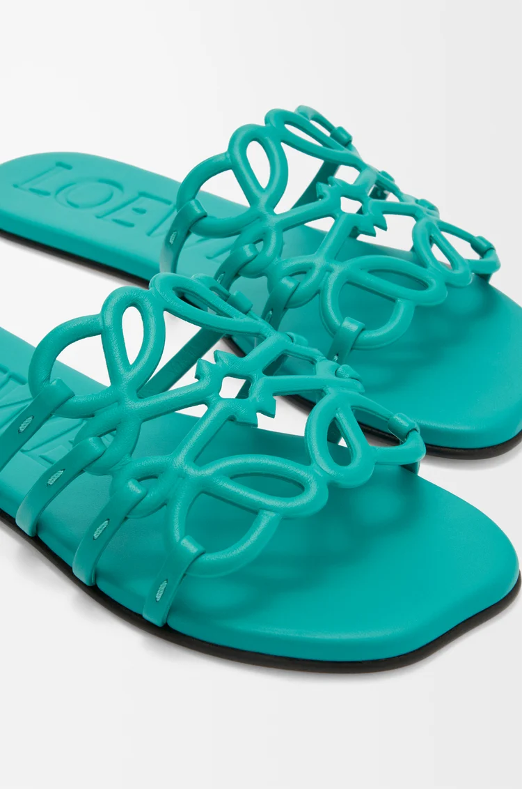 Petal Anagram slide in soft calfskin