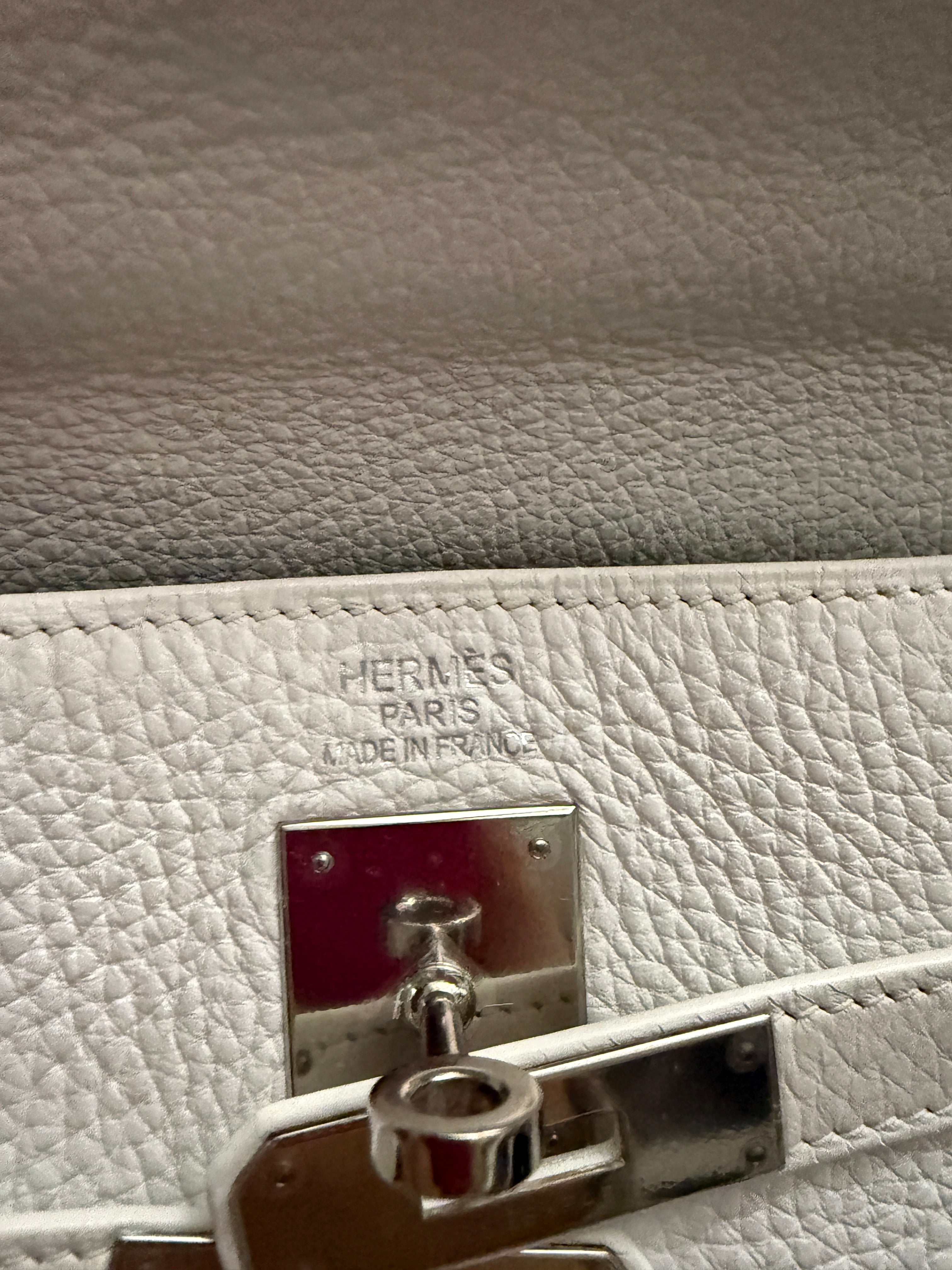 Hermès White Togo Retourne Kelly 35 PHW Handbag ad3