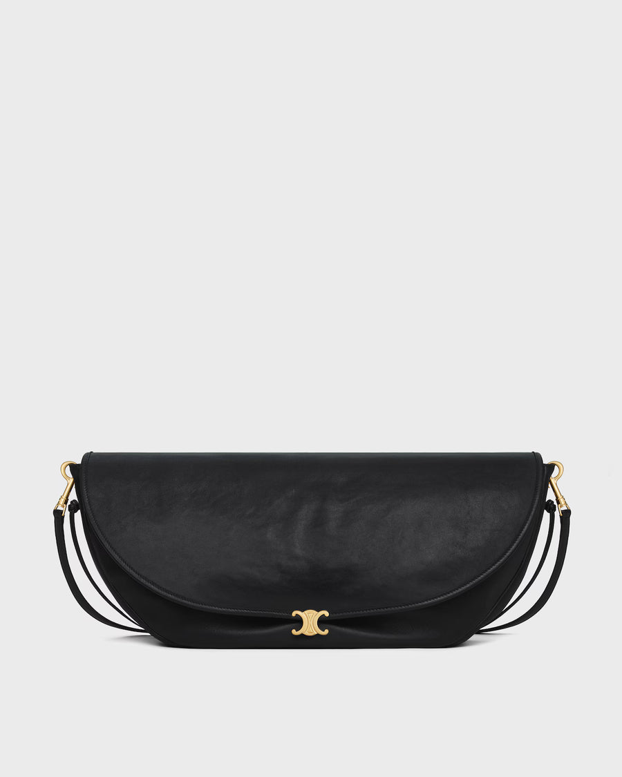 Medium Soft Triomphe Halfmoon In Shiny Lambskin