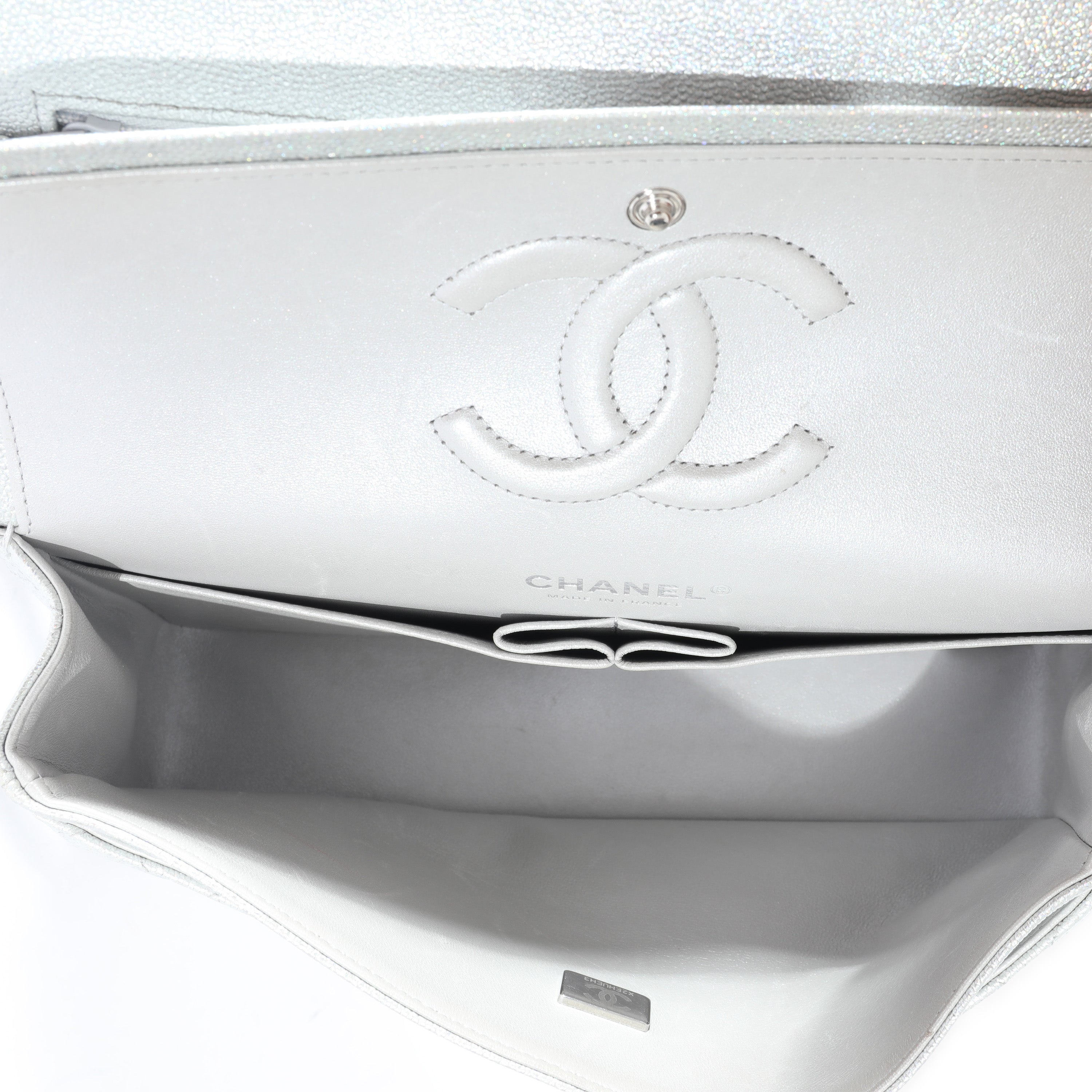 Chanel 21K Glitter Caviar Medium Classic Double Flap Handbag Handbag ad1