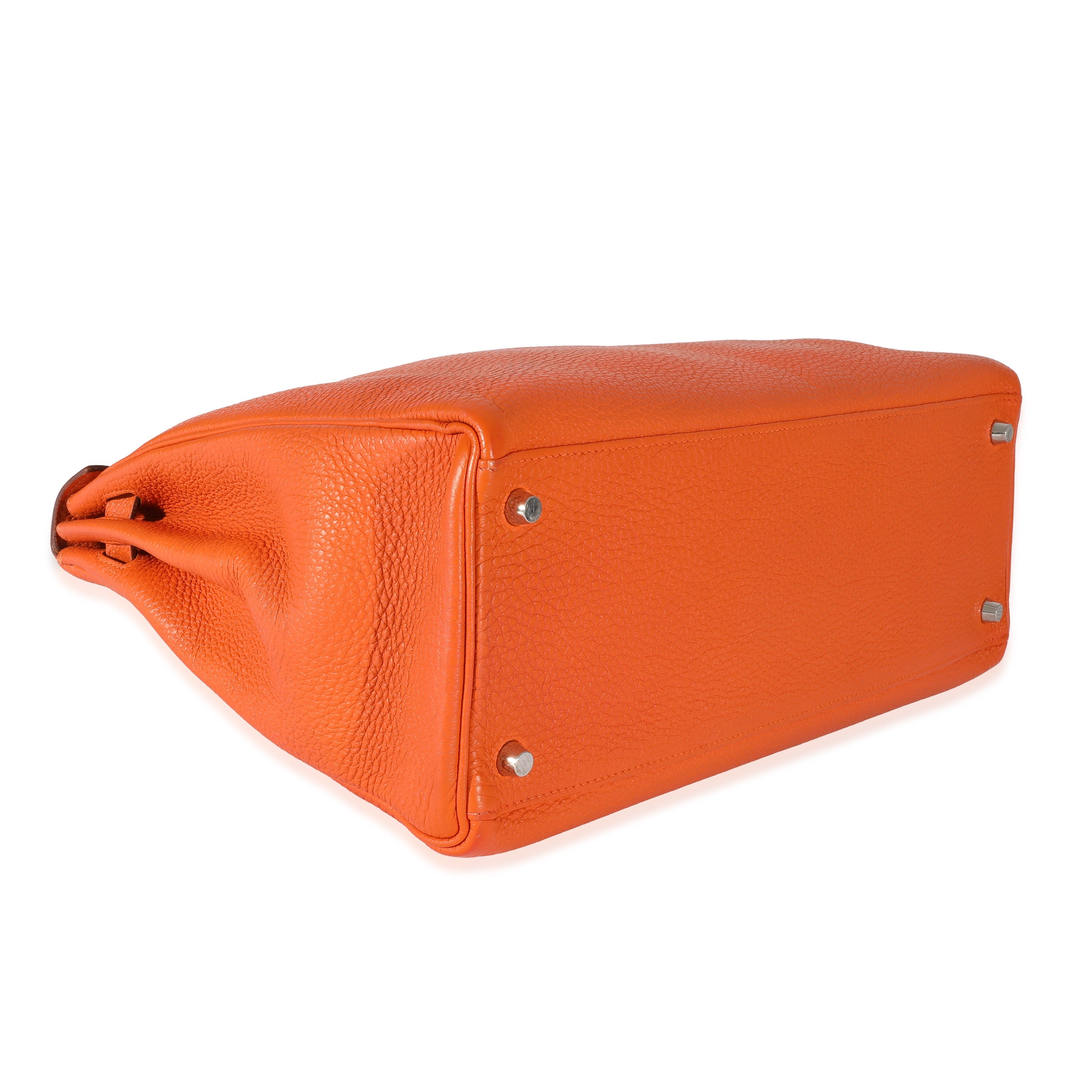 Hermès Feu Togo Retourne Kelly 35 PHW Handbag clasp