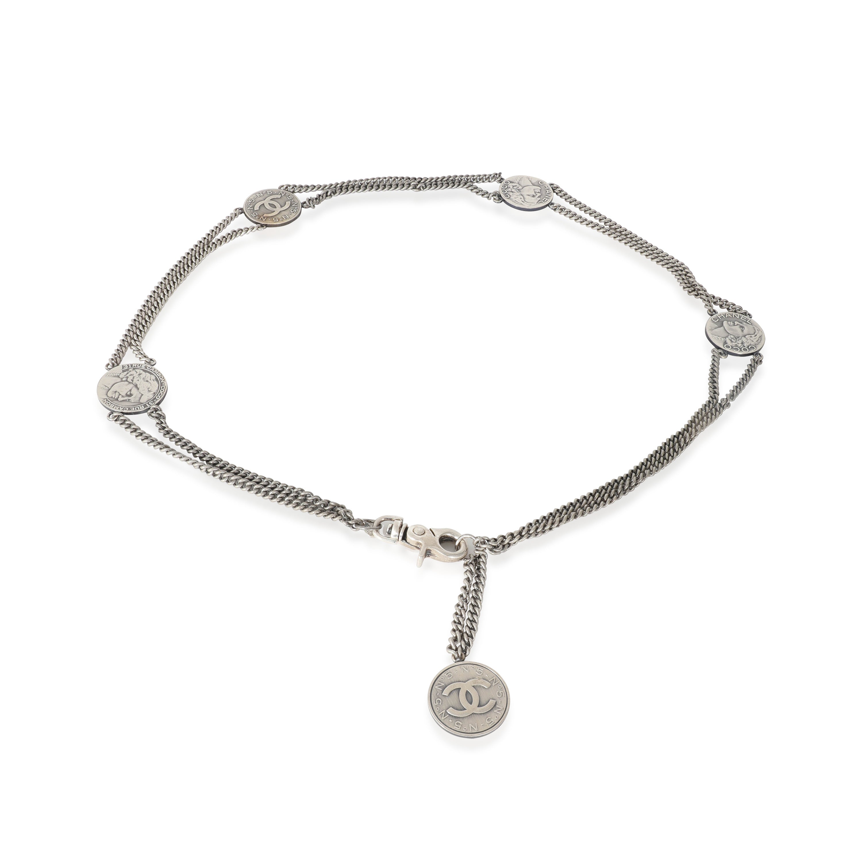 Chanel 2008 A Coco Medallion Belt Silver Toned bv