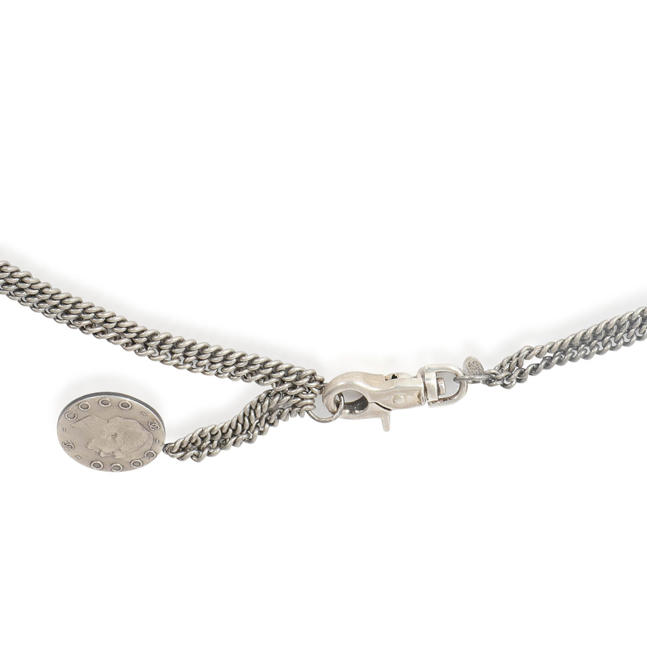 Chanel 2008 A Coco Medallion Belt Silver Toned sv