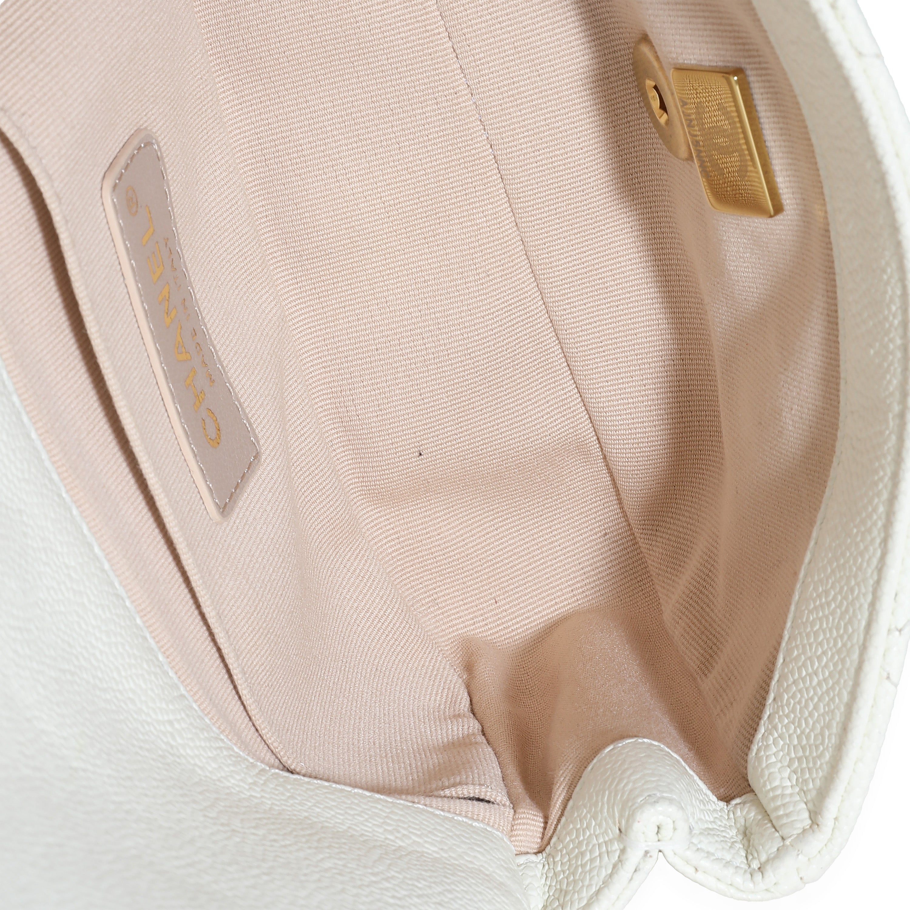 Chanel White Quilted Caviar Chain Melody Waist Belt Bag Handbag ad1