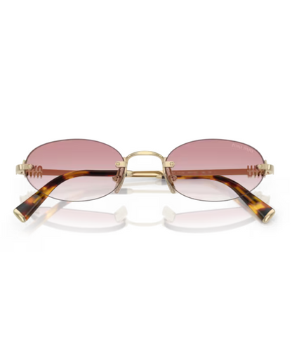 Pale gold-Clear gradient pink