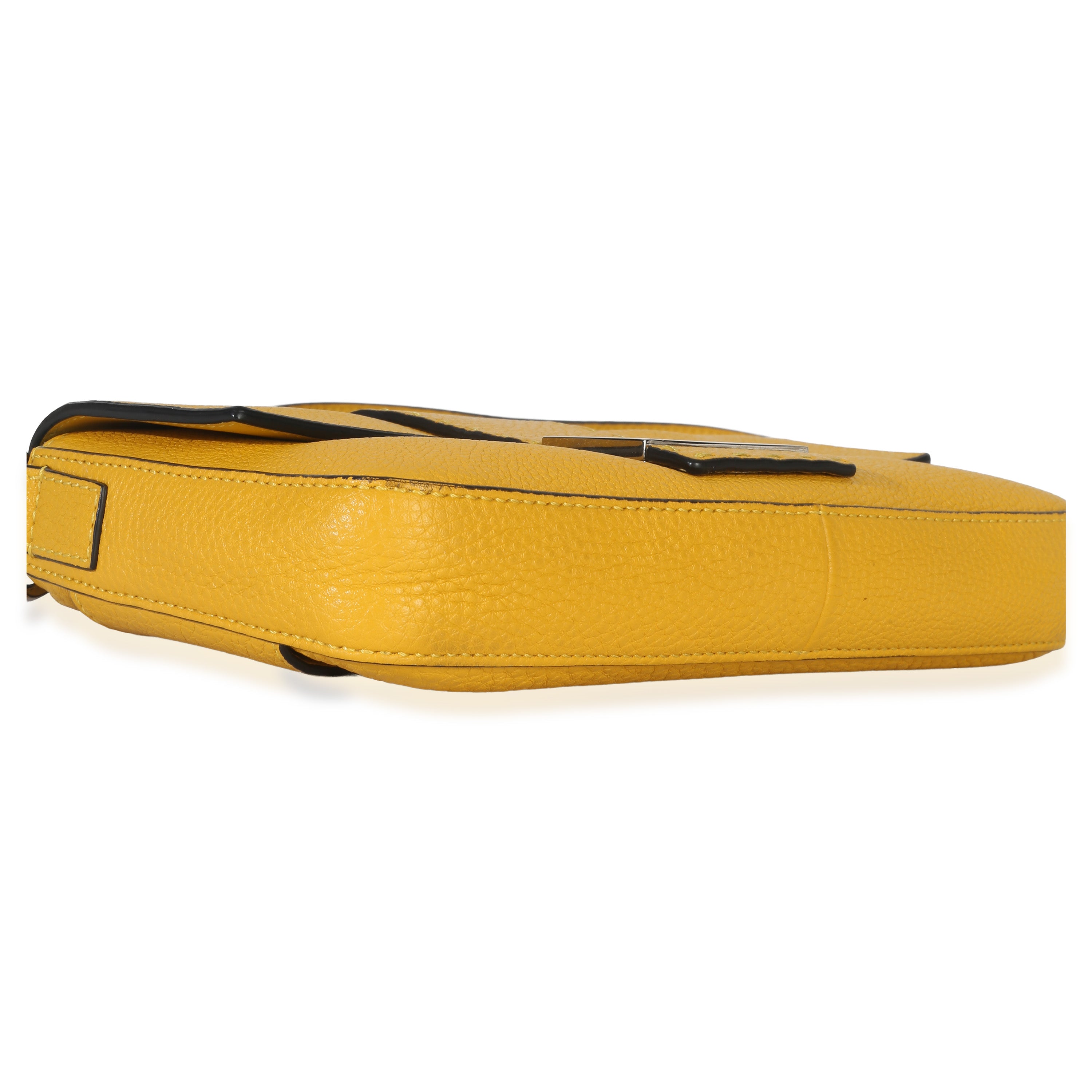 Fendi Yellow Cuoio Romano Selleria Belt Baguette Bag Handbag clasp