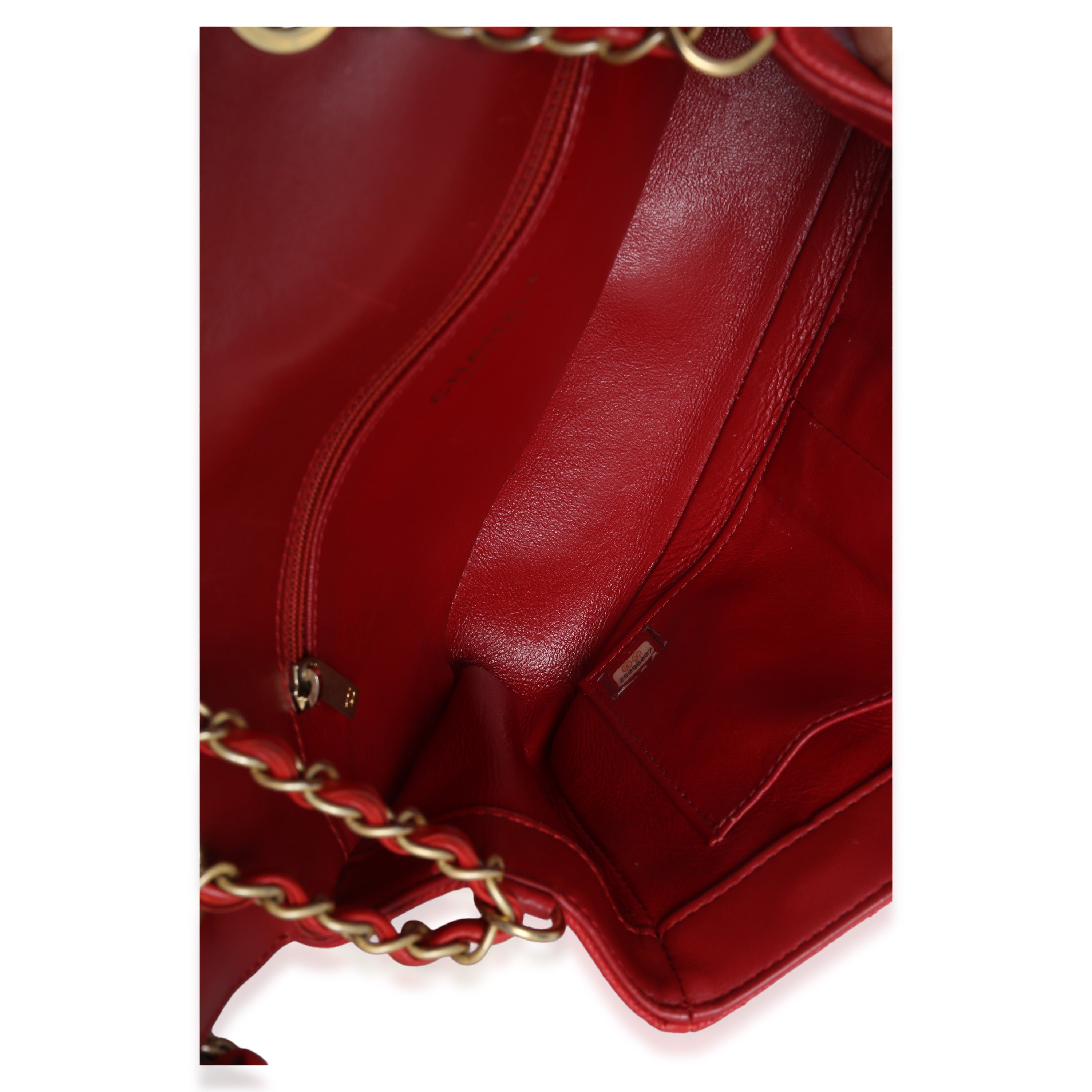 Chanel Red Quilted Caviar Small Filigree Flap Bag Handbag ad1