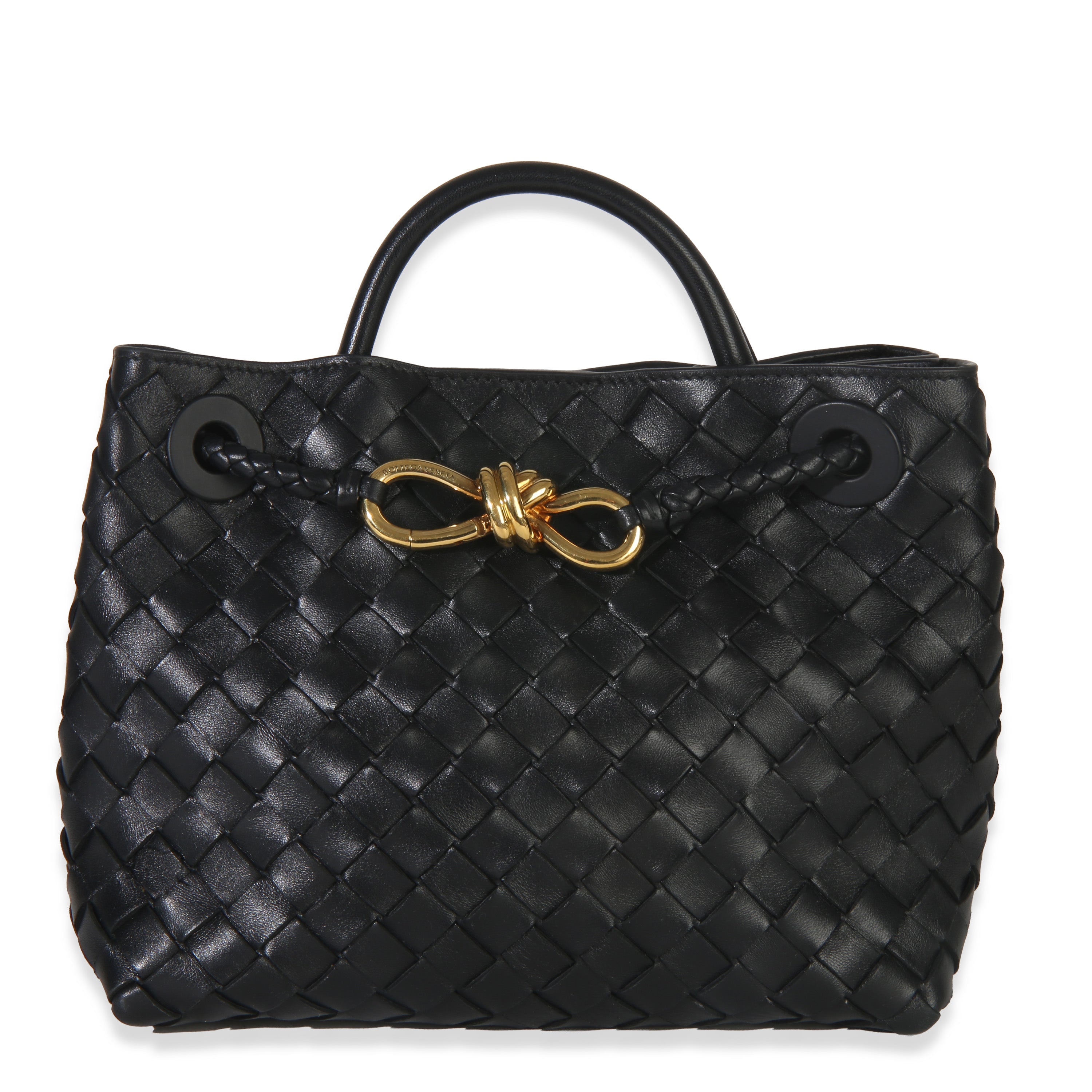Bottega Veneta Black Nappa Intrecciato Small Andiamo Bag Handbag id
