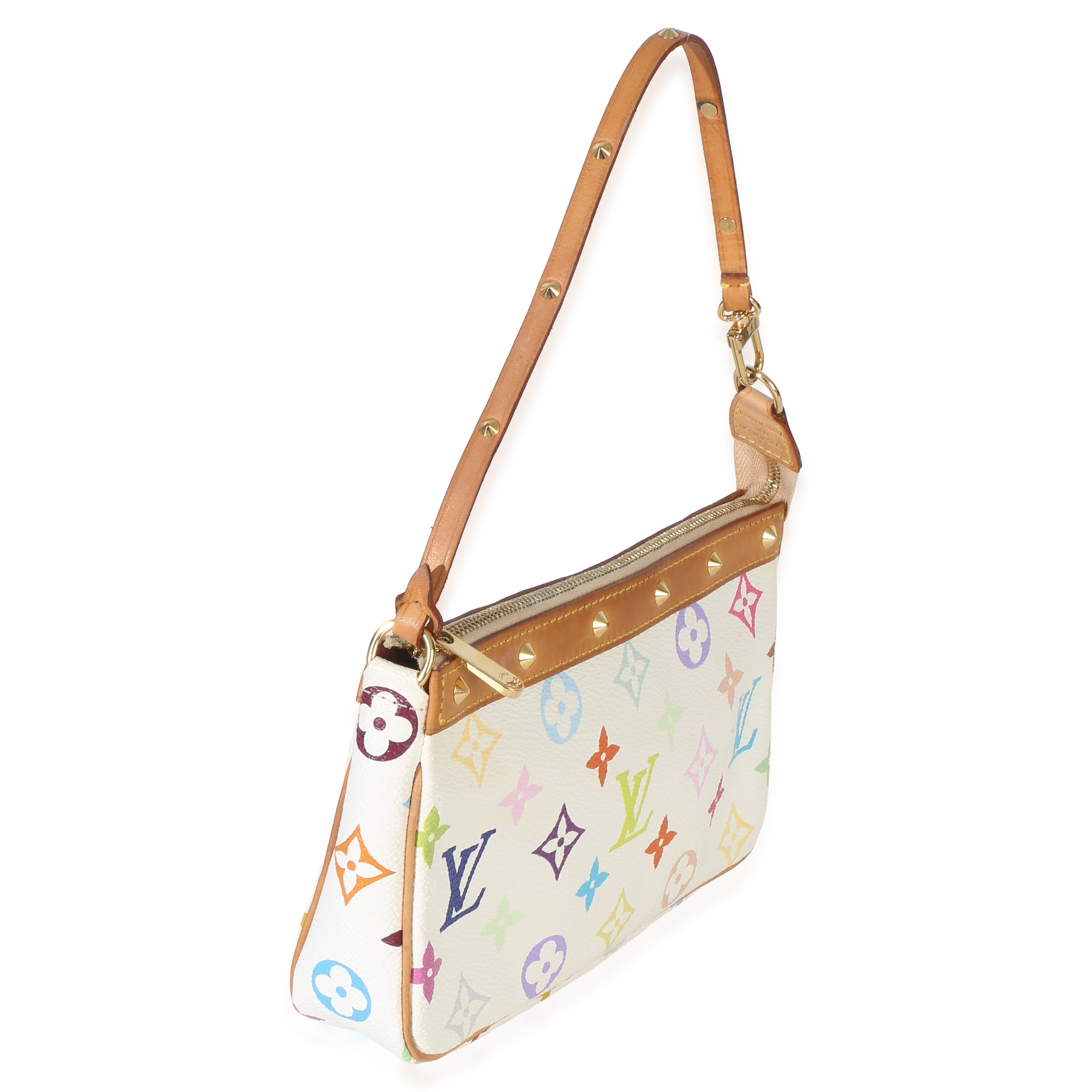 Louis Vuitton White Monogram Multicolore Canvas Pochette Accessoires Handbag 3