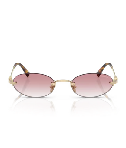 Pale gold-Clear gradient pink