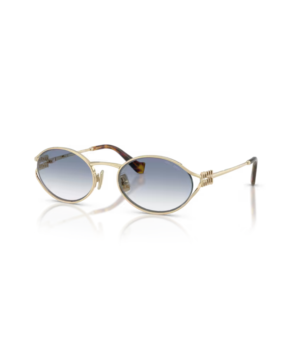 Pale Gold-Clear Gradient Light Blue