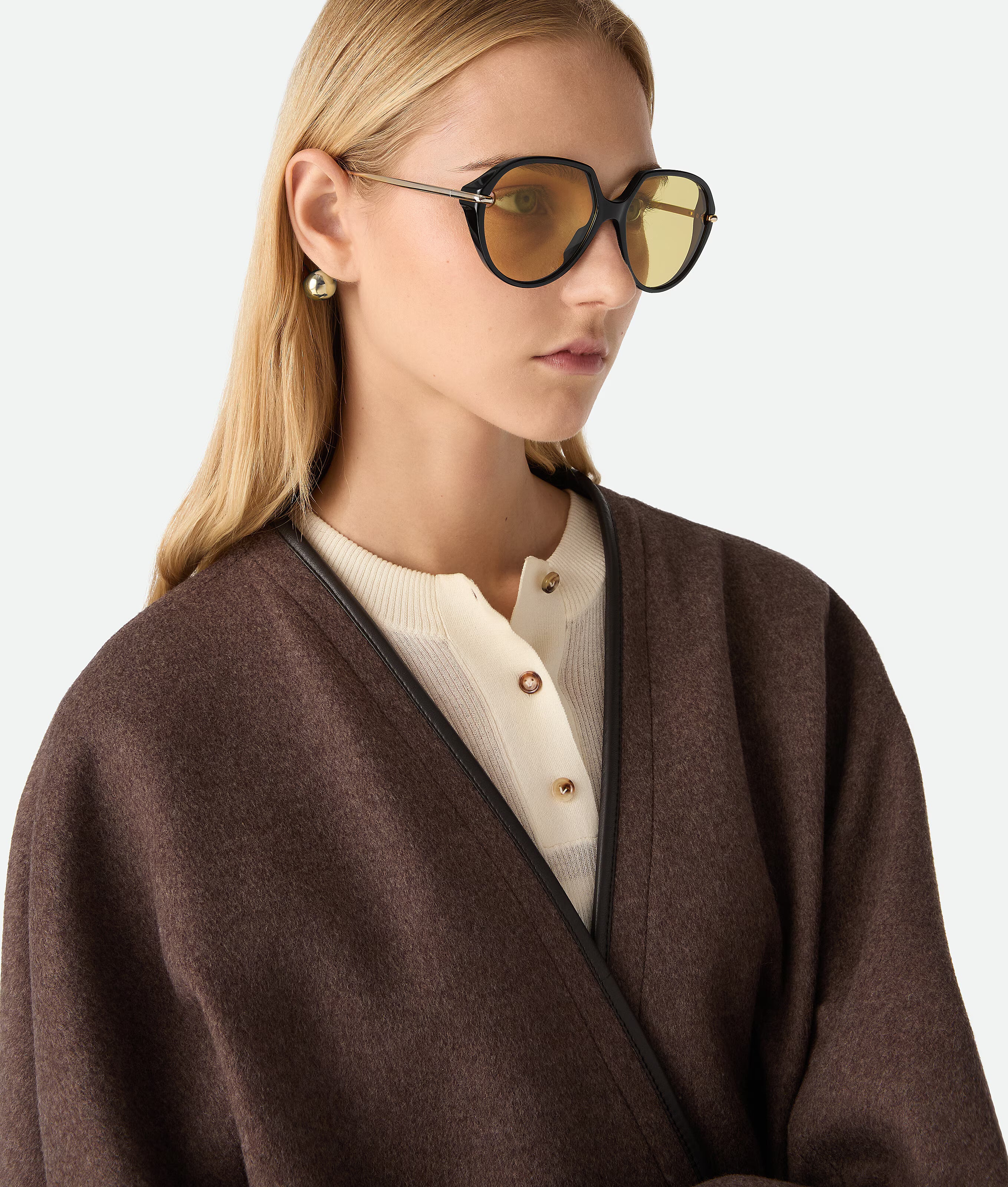 Bottega Veneta BV1436S Drop Squared Sunglasses