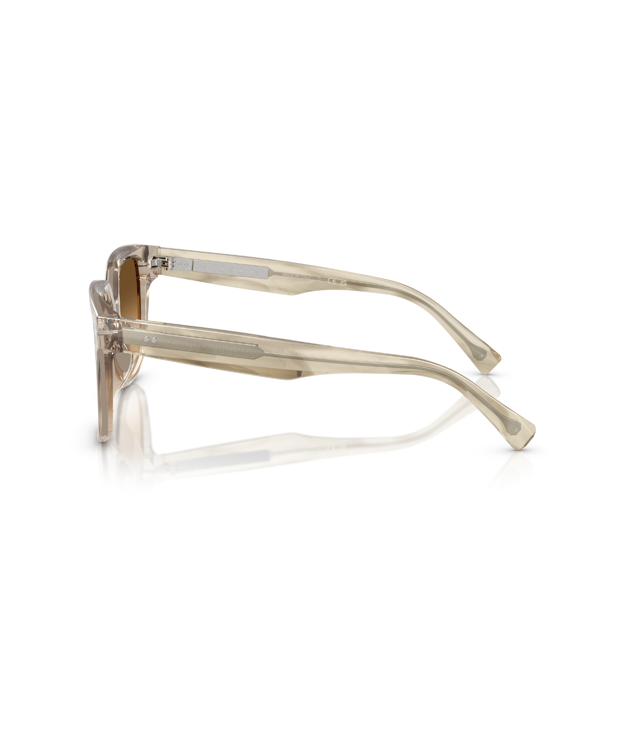Striped Ivory-Clear Gradient Brown