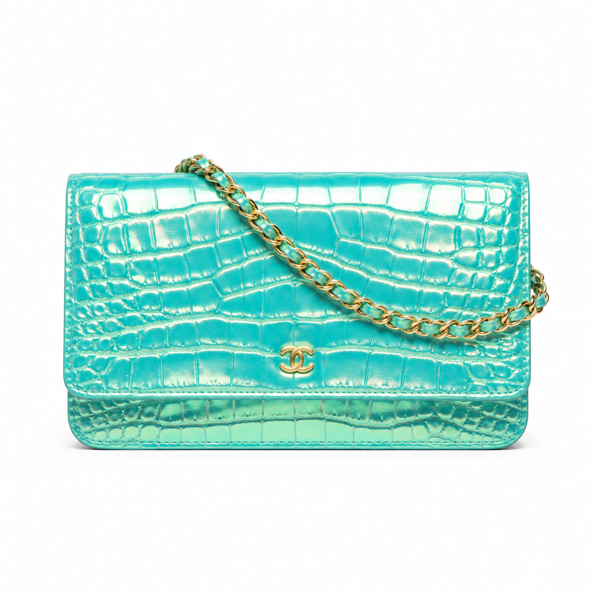 Chanel Wallet Bag Turquoise