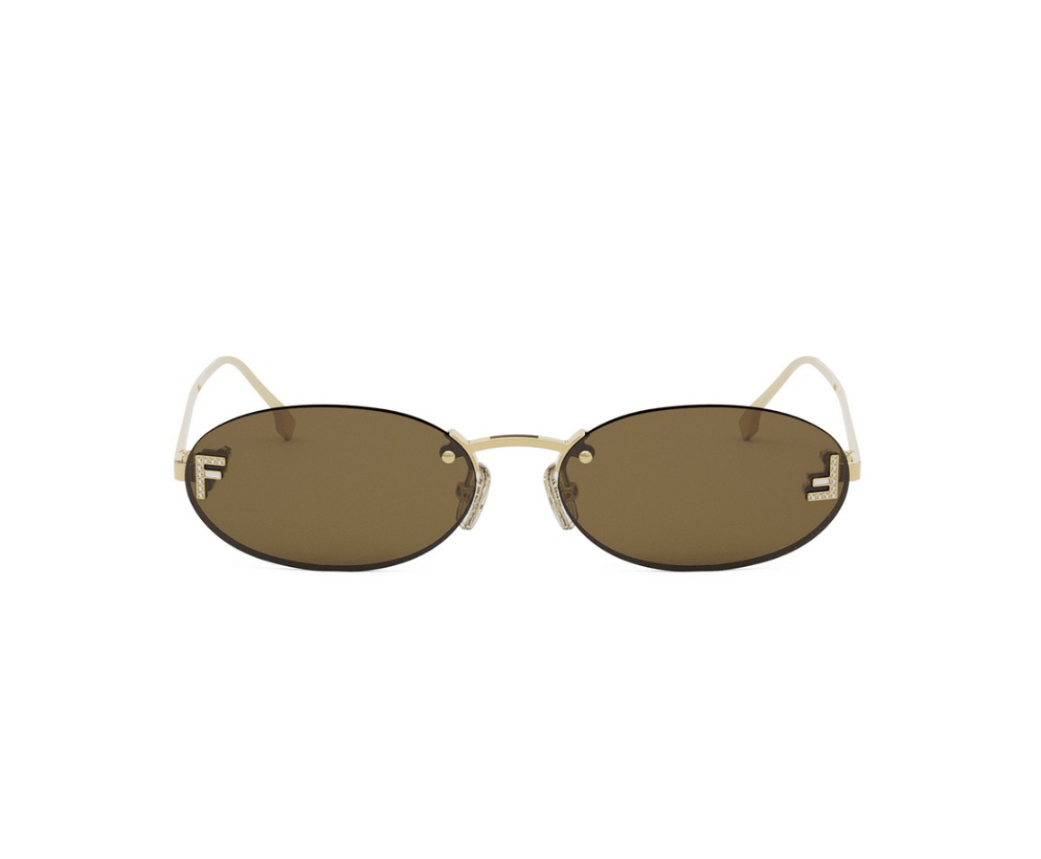 Fendi First Crystal FE4075US Oval Sunglasses