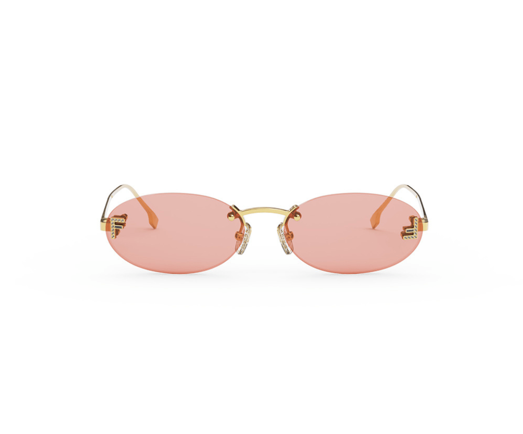 Fendi First Crystal FE4075US Oval Sunglasses