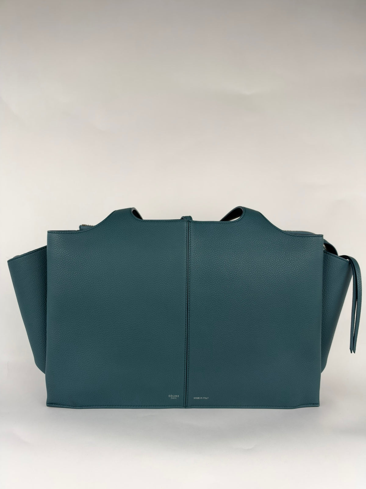 Celine Tri-Fold Shoulder Bag Blue Medium