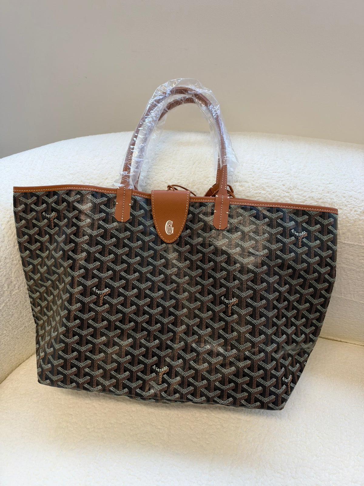 Goyard Saint Louis Bag Black / Tan PM