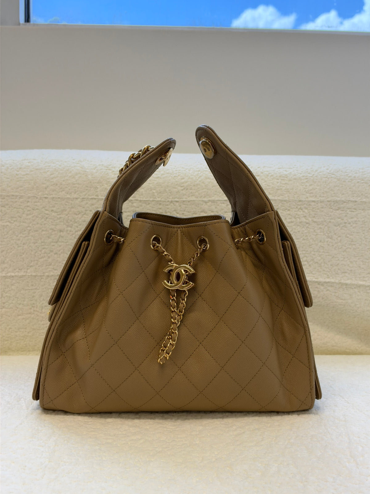 Chanel 25 Handbag Dark Beige Small