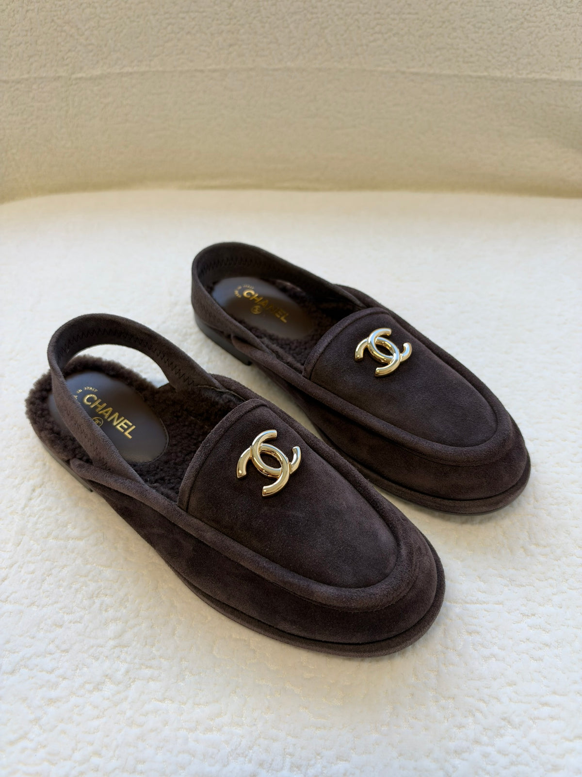 Chanel Slingback Dark Brown 36.5