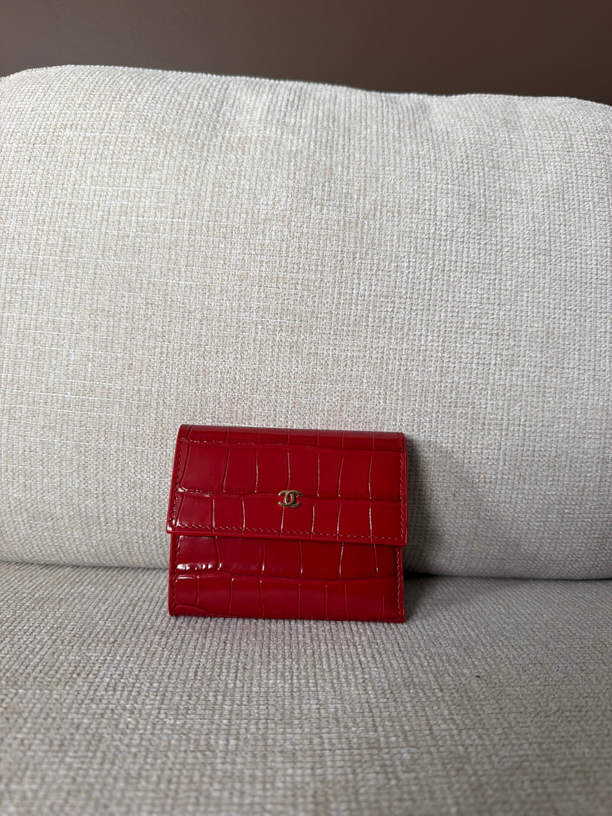 Chanel Flap Wallet Dark Red