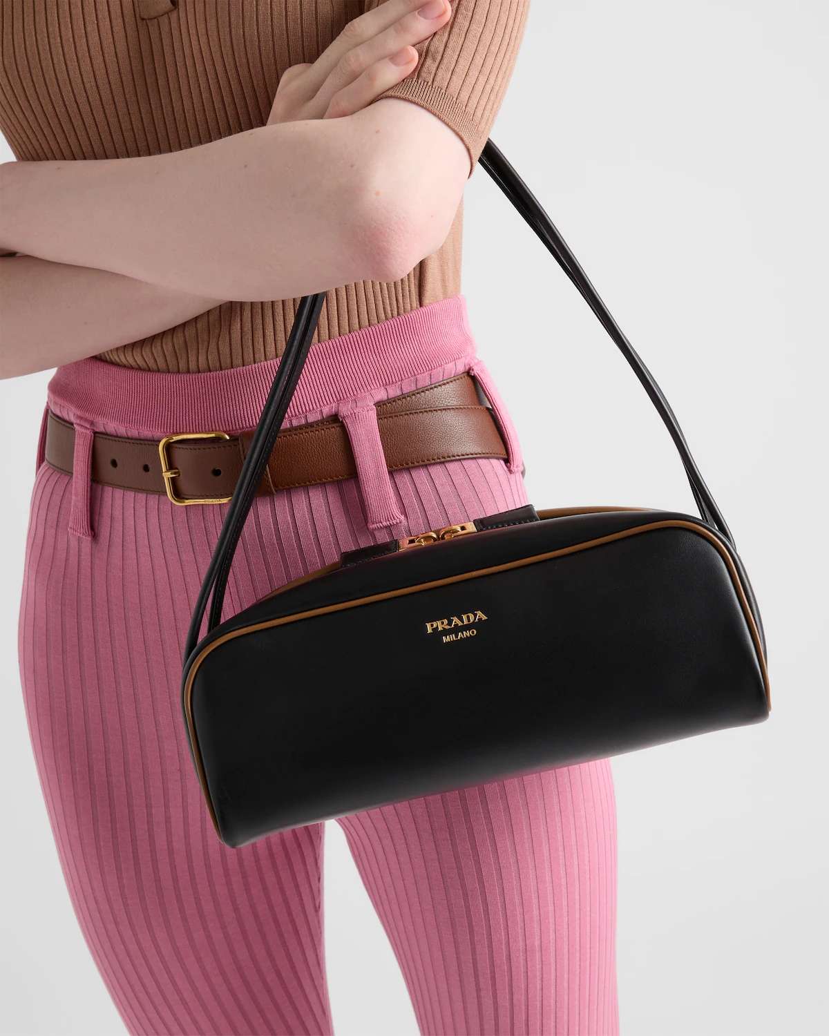 Prada Swing smooth leather shoulder bag