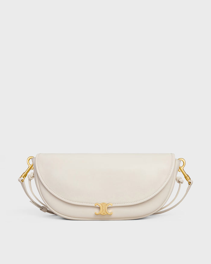 Soft Triomphe Little Halfmoon In Shiny Lambskin