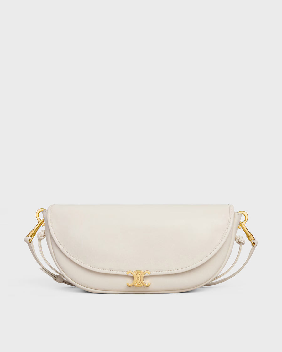 Soft Triomphe Little Halfmoon In Shiny Lambskin
