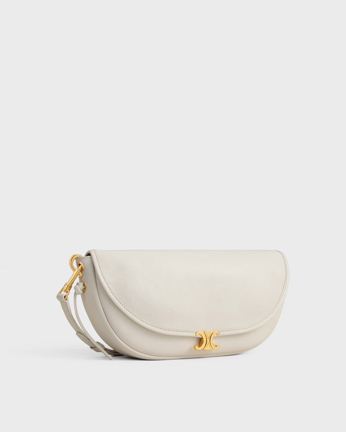 Soft Triomphe Little Halfmoon In Shiny Lambskin