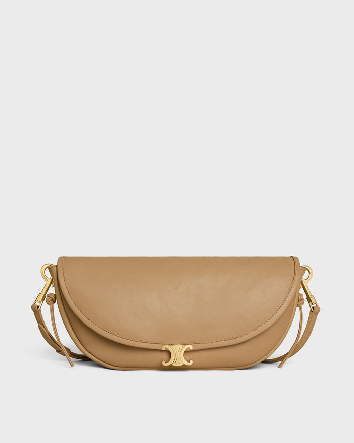 Soft Triomphe Little Halfmoon In Shiny Lambskin