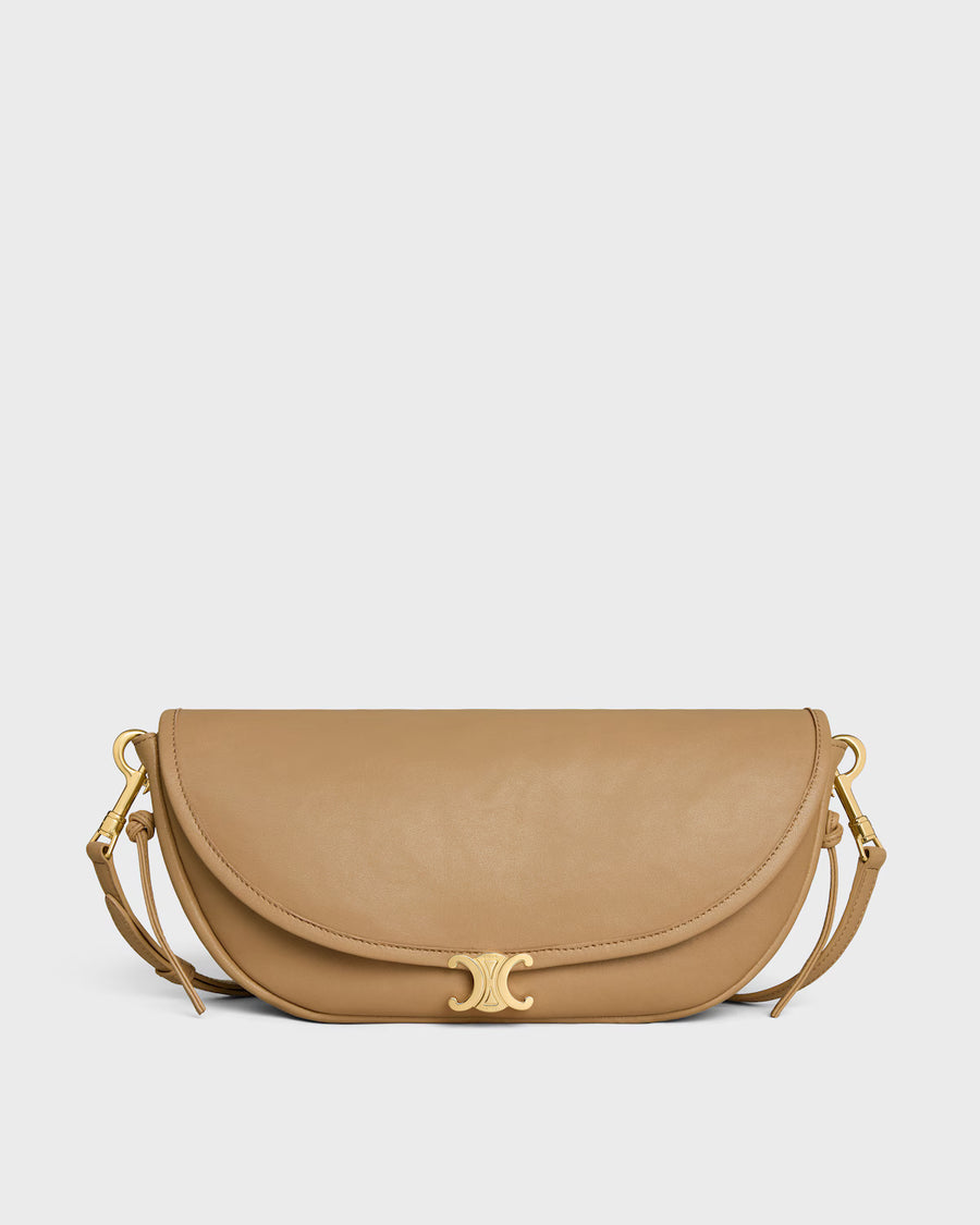Soft Triomphe Little Halfmoon In Shiny Lambskin