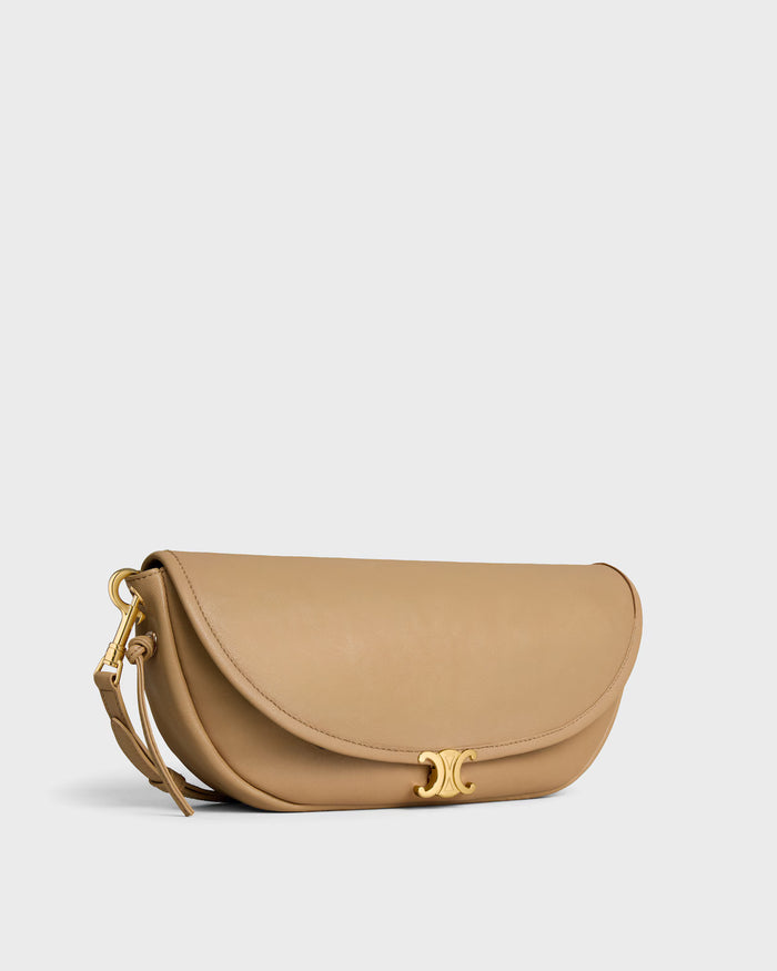 Soft Triomphe Little Halfmoon In Shiny Lambskin