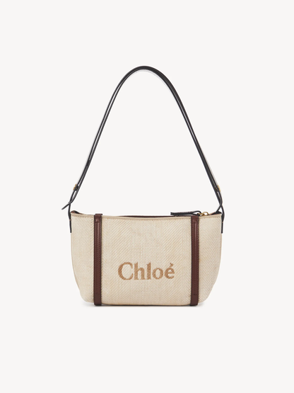 Carry shoulder bag in raffia