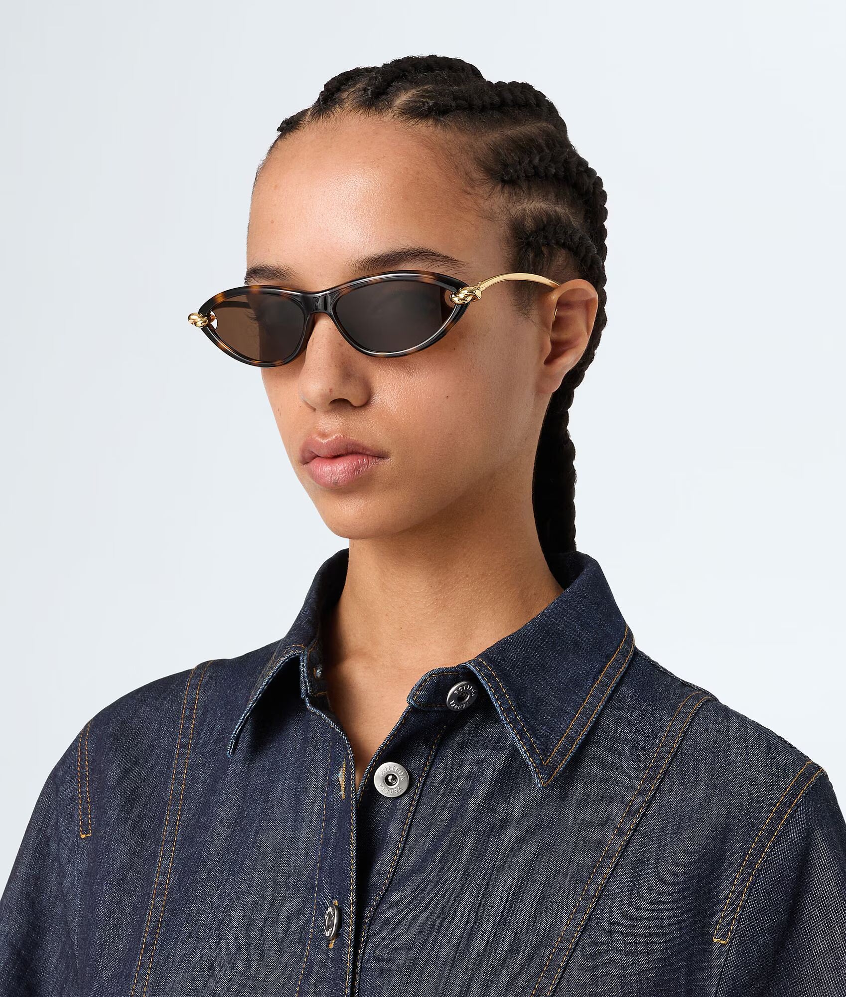 Bottega Veneta BV1390S Knot Cat Eye Sunglasses