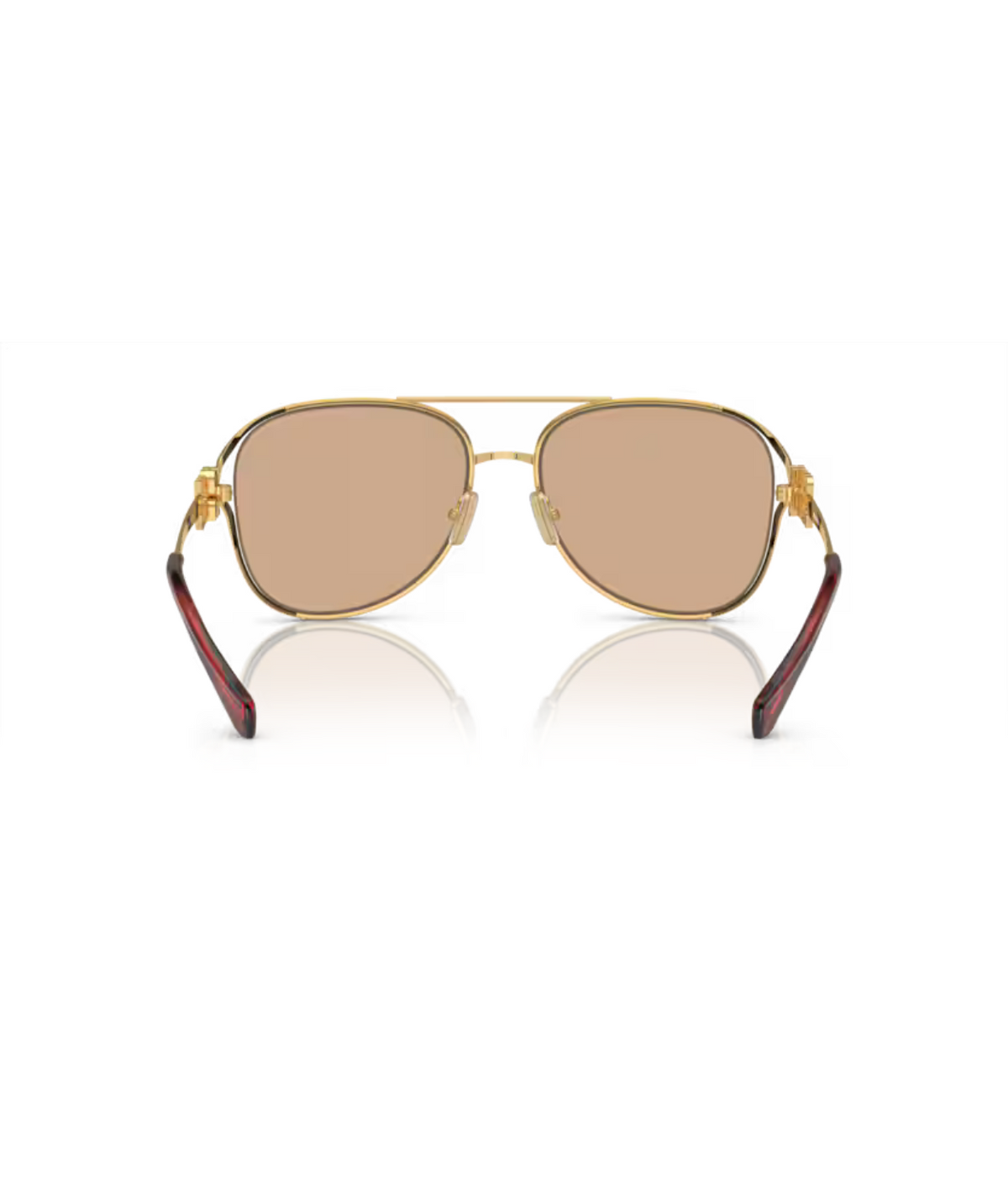 Pale Gold-Dark Pink Mirror Internal Silver