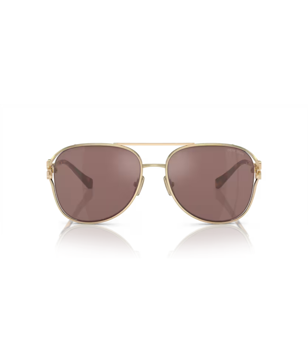 Pale Gold-Brown Mirror Silver Internal Violet