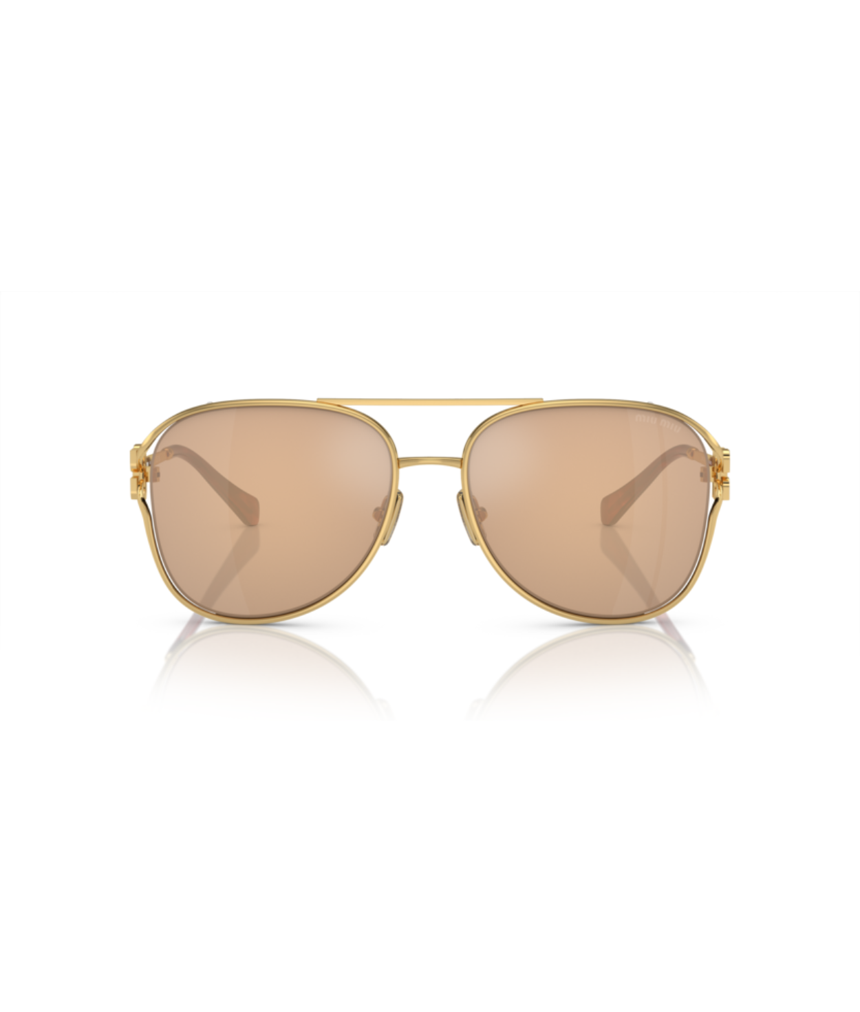 Pale Gold-Dark Pink Mirror Internal Silver