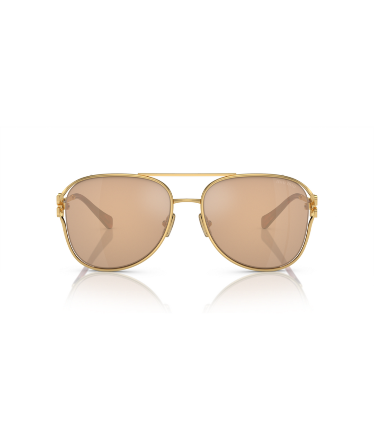 Pale Gold-Dark Pink Mirror Internal Silver