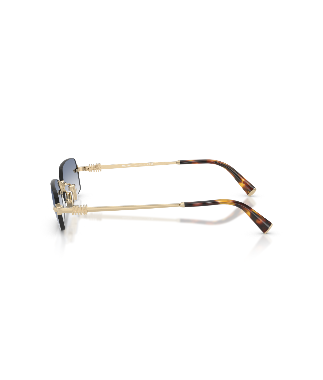 Pale Gold-Clear Gradient Light Blue