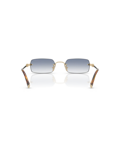 Pale Gold-Clear Gradient Light Blue