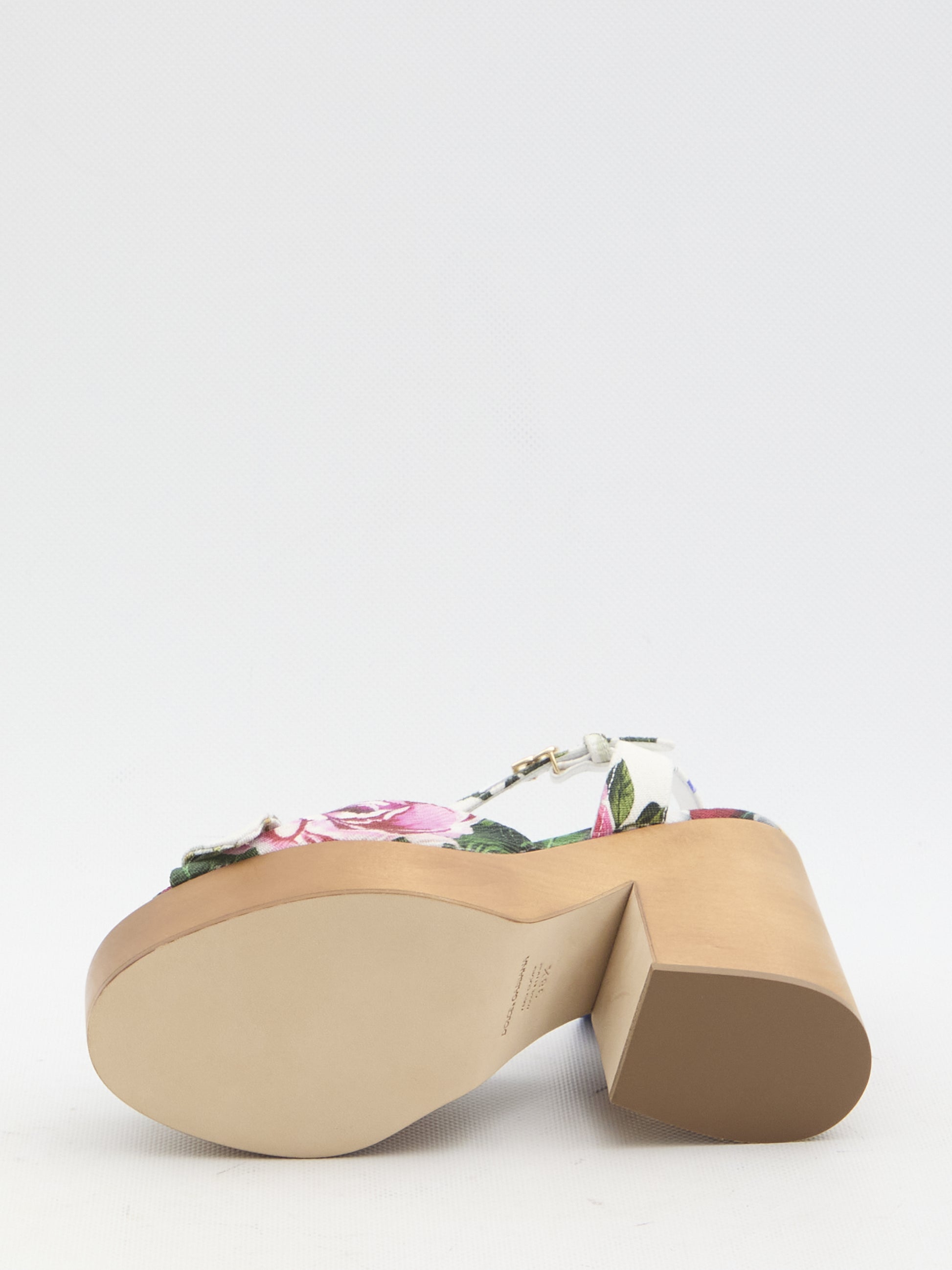 Floral platform sandals
