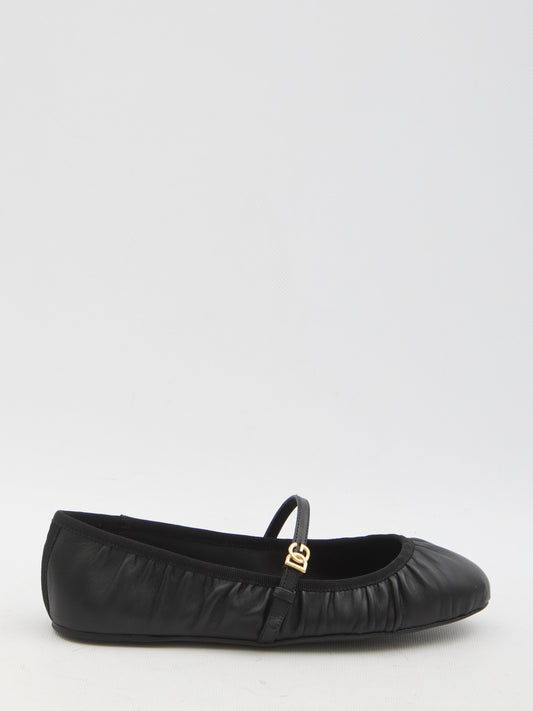 Leather ballet flats