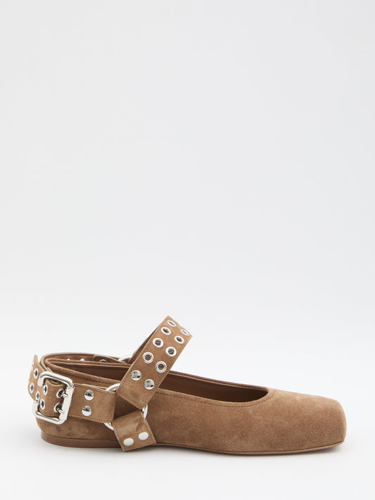 Suede ballet flats 